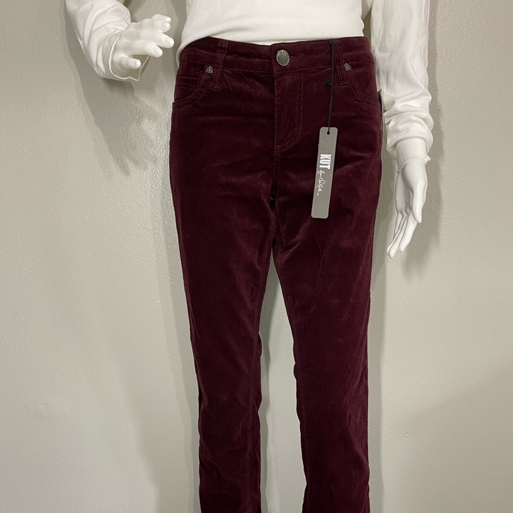 kut corduroy pants / size 6 / red wine color